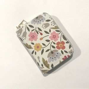 Floral Card Holder Zip Wallet